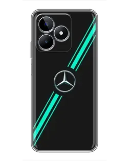 Чехол для Realme C53 с картинкой «Спортивные линии Mercedes»