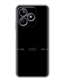 Чехол для Realme C53 с картинкой «Audi — световой подпись»