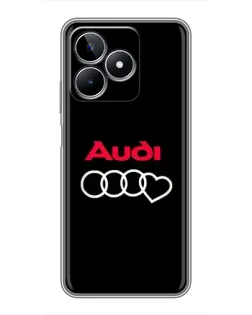 Чехол для Realme C53 с картинкой «Логотип Audi Heart»
