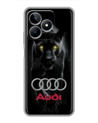 Чехол для Realme C53 с картинкой «Пантера и Audi»