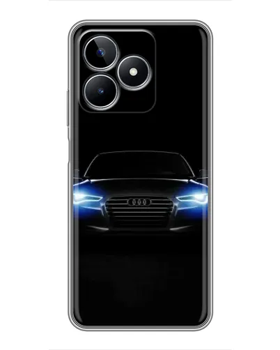 Чехол для Realme C53 с картинкой «Audi в неоне»