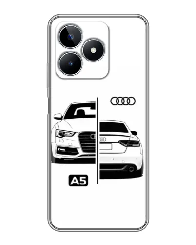 Чехол для Realme C53 с картинкой «Audi — контрастный дизайн»
