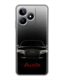Чехол для Realme C53 с картинкой «Audi — градиентный контур»