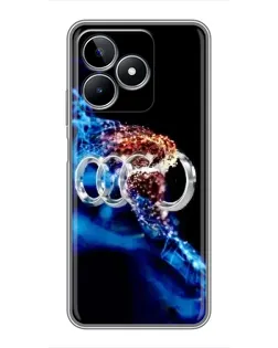 Чехол для Realme C53 с картинкой «Энергия лого Audi»