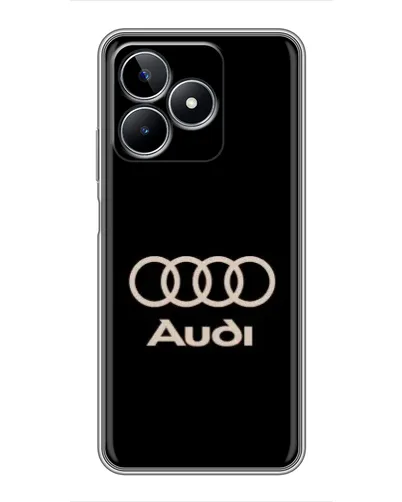 Чехол для Realme C53 с картинкой «Audi — золотой логотип»