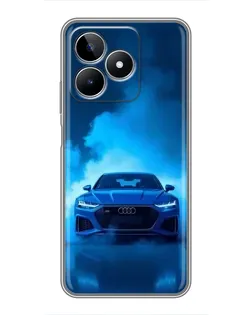Чехол для Realme C53 с картинкой «Audi — голубая энергия»