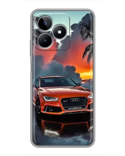 Чехол для Realme C53 с картинкой «Audi — закат»