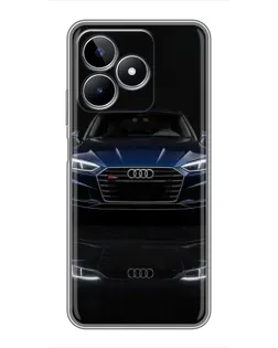 Чехол для Realme C53 с картинкой «Audi — ночное отражение»