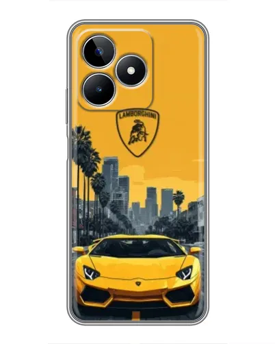 Чехол для Realme C53 с картинкой «Желтый Lamborghini город» Чехол для Realme C53 с картинкой «Желтый Lamborghini город»