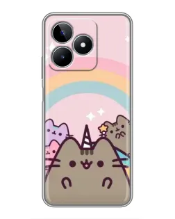 Чехол для Realme C53 с картинкой «Единорог Pusheen»
