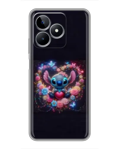 Чехол для Realme C53 с картинкой «Stitch в цветах» Чехол для Realme C53 с картинкой «Stitch в цветах»