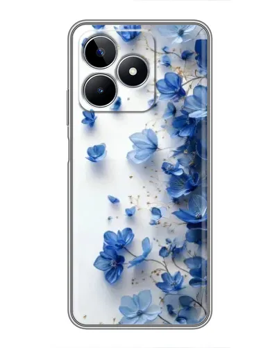 Чехол для Realme C53 с картинкой «Голубой цветочный каскад»
