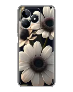 Чехол для Realme C53 с картинкой «Белые маргаритки макро»