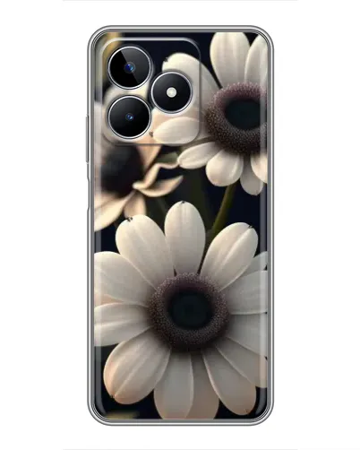 Чехол для Realme C53 с картинкой «Белые маргаритки макро»