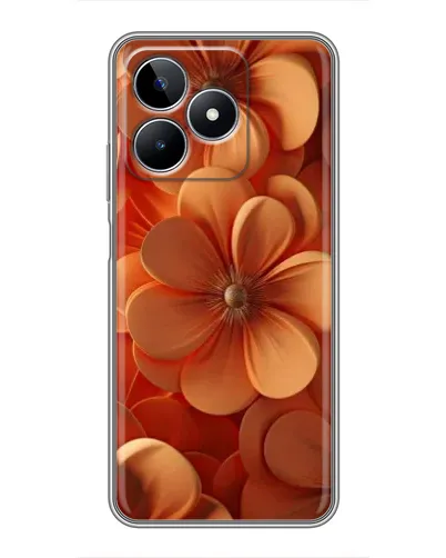 Чехол для Realme C53 с картинкой «Оранжевый макро цветок»