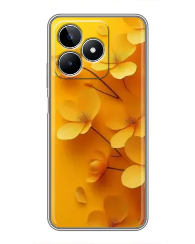 Чехол для Realme C53 с картинкой «Золотые лепестки»
