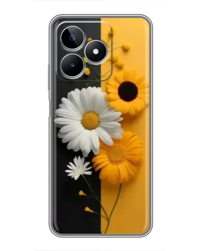 Чехол для Realme C53 с картинкой «Подсолнух и ромашка»