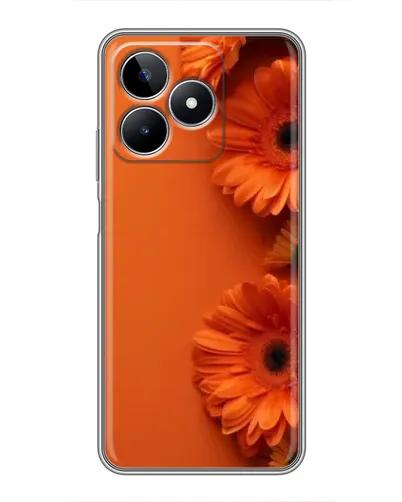 Чехол для Realme C53 с картинкой «Оранжевые герберы»
