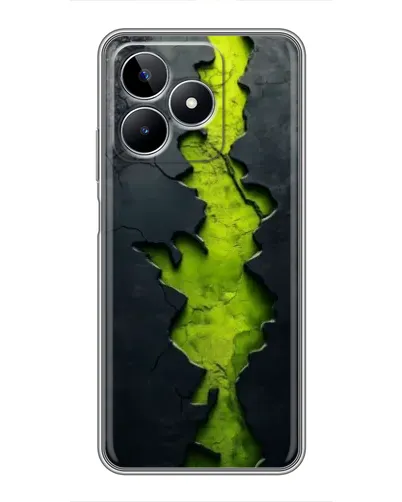 Чохол для Realme C53 з картинкою «Салатовий розлом скелі»