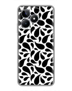 Чохол для Realme C53 з картинкою «Контрастні чорні краплі»