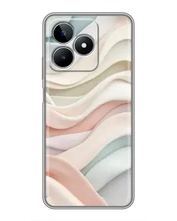 Чохол для Realme C53 з картинкою «Пастельні ніжні хвилі»