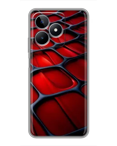 Чохол для Realme C53 з картинкою «Червона глянцева сітка»