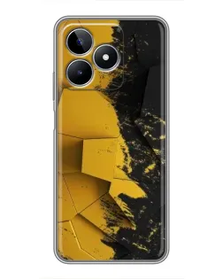 Чохол для Realme C53 з картинкою «Золоті уламки геометрії»