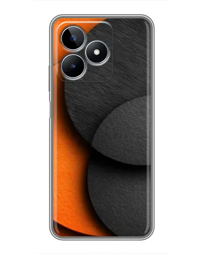 Чохол для Realme C53 з картинкою «Геометрія помаранчевих кіл»