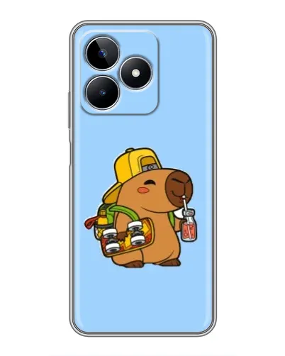 Чехол для Realme C53 с картинкой «Капибара на скейте» Чехол для Realme C53 с картинкой «Капибара на скейте»
