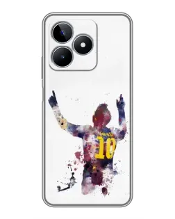 Чехол для Realme C53 с картинкой «Акварельный Месси Барселона» Чехол для Realme C53 с картинкой «Акварельный Месси Барселона»