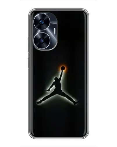 Чехол для Realme C55 с картинкой «Jordan Gradient Logo»
