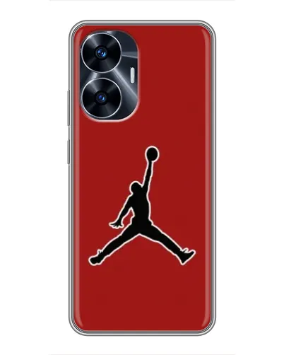Чехол для Realme C55 с картинкой «Jordan Red Back»
