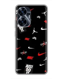 Чехол для Realme C55 с картинкой «Nike Mix Pattern»