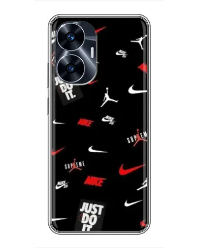 Чехол для Realme C55 с картинкой «Nike Mix Pattern»