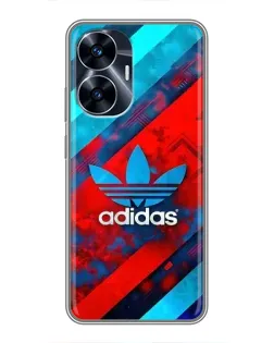 Чехол для Realme C55 с картинкой «Абстракция Adidas»