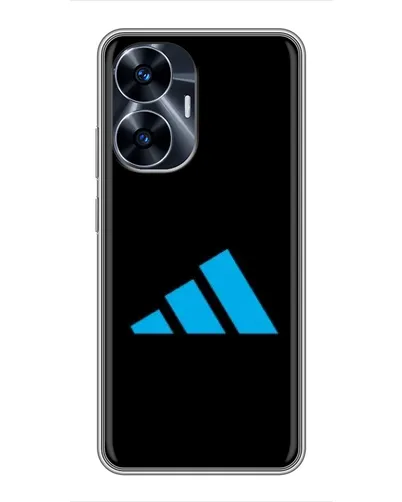 Чехол для Realme C55 с картинкой «Adidas Cyan Logo»