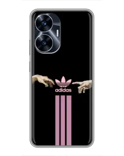 Чехол для Realme C55 с картинкой «Adidas Hands»