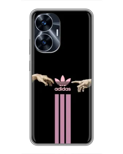 Чехол для Realme C55 с картинкой «Adidas Hands»