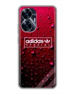 Чехол для Realme C55 с картинкой «Adidas Gold Marble»