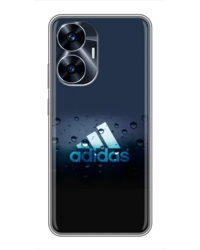 Чехол для Realme C55 с картинкой «Adidas Water Drops»