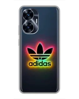 Чехол для Realme C55 с картинкой «Неоновый Adidas»