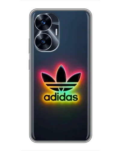 Чехол для Realme C55 с картинкой «Неоновый Adidas»