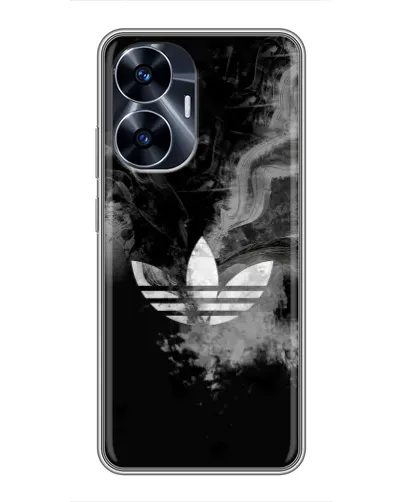 Чехол для Realme C55 с картинкой «Абстрактный дым Adidas»