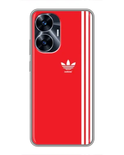 Чехол для Realme C55 с картинкой «Красный минимализм Adidas»