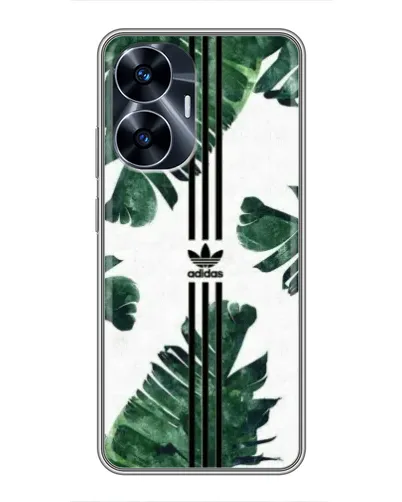 Чехол для Realme C55 с картинкой «Пальмовые листья адидас»