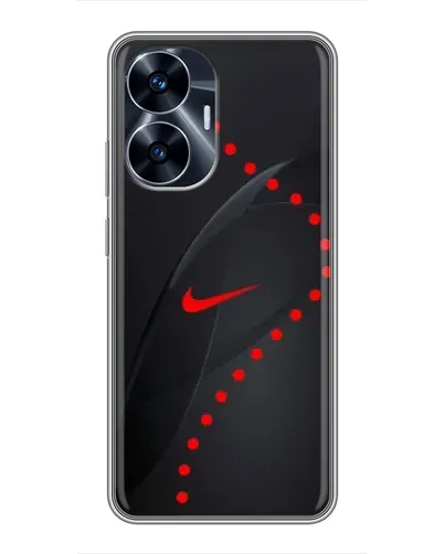 Чехол для Realme C55 с картинкой «Абстрактный дизайн Nike»