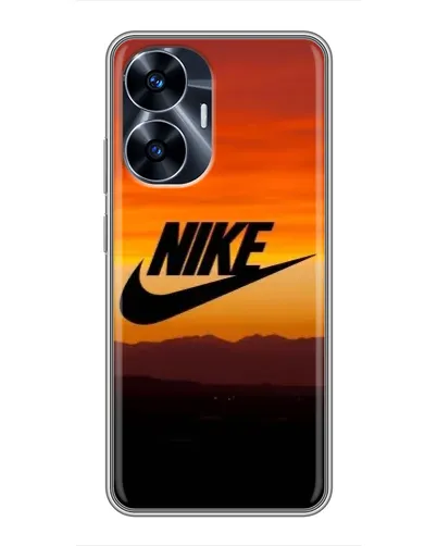 Чехол для Realme C55 с картинкой «Nike — вечерний горизонт»