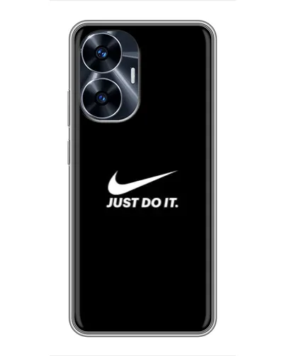 Чехол для Realme C55 с картинкой «Минимализм от Nike»