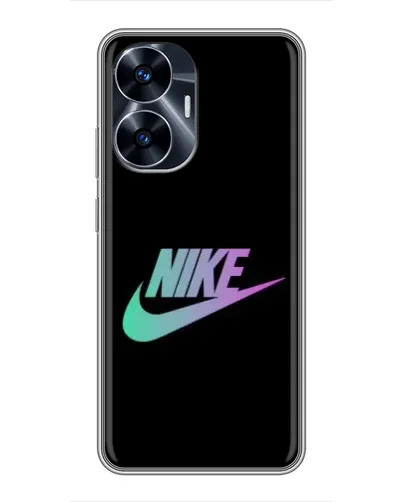 Чехол для Realme C55 с картинкой «Nike — городская ночь»