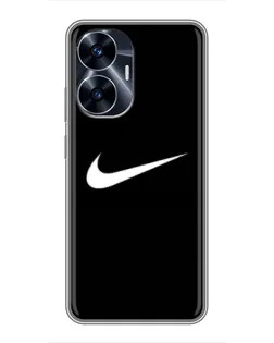 Чехол для Realme C55 с картинкой «Минималистический Найк»
